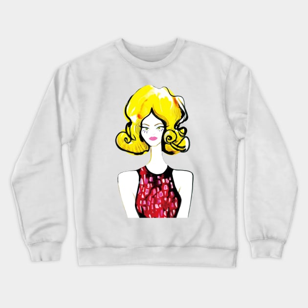 Blond girl Crewneck Sweatshirt by Sotsenko